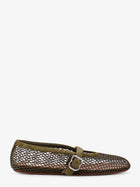 ALAÏA Women's Mesh Ballet Flats Beige