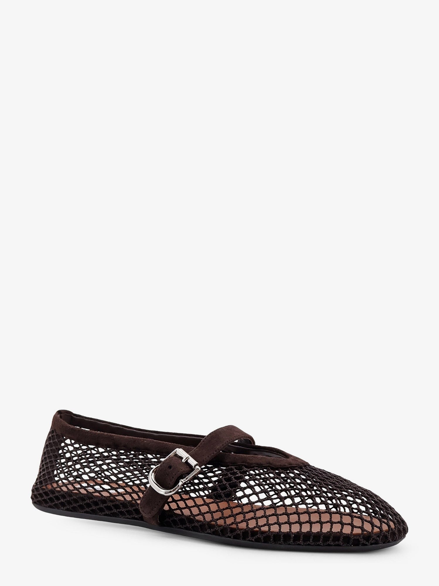 ALAÏA Women's Mesh Ballet Flats Brown