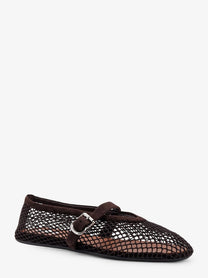 ALAÏA Women's Mesh Ballet Flats Brown