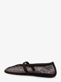 ALAÏA Women's Mesh Ballet Flats Brown