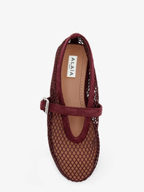 ALAÏA Women's Mesh Ballet Flats Red