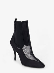 ALAÏA Women's Mesh Chelsea Boots Black, view 2