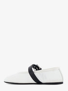 Miu Miu Women's Mesh Fabric Ballerinas White, view 3