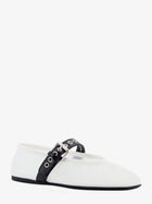 Miu Miu Women's Mesh Fabric Ballerinas White, view 2