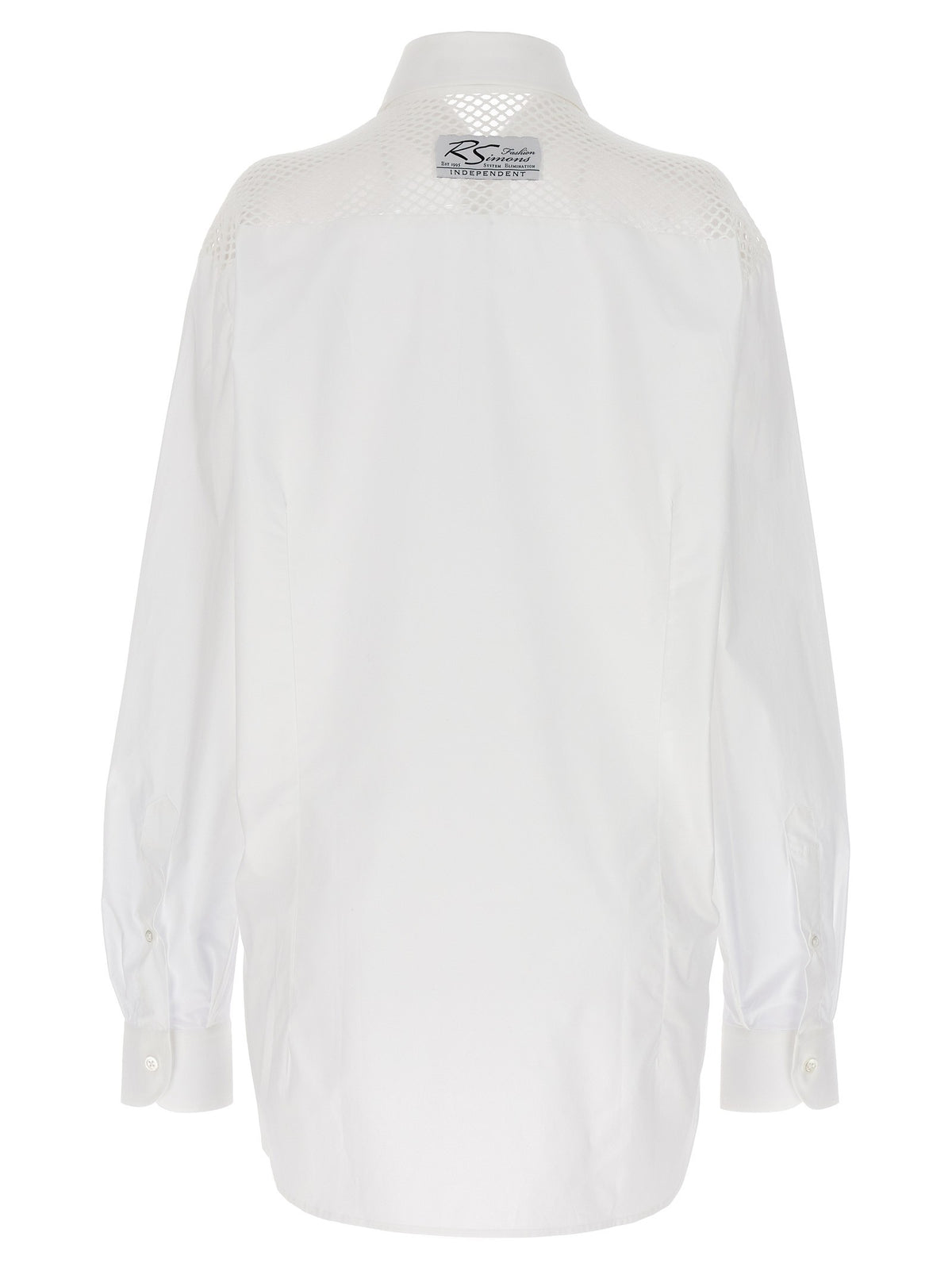 RAF SIMONS Mesh Insert Shirt White