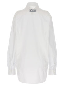 RAF SIMONS Mesh Insert Shirt White