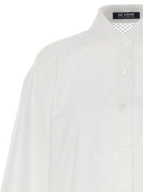 RAF SIMONS Mesh Insert Shirt White