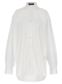 RAF SIMONS Mesh Insert Shirt White