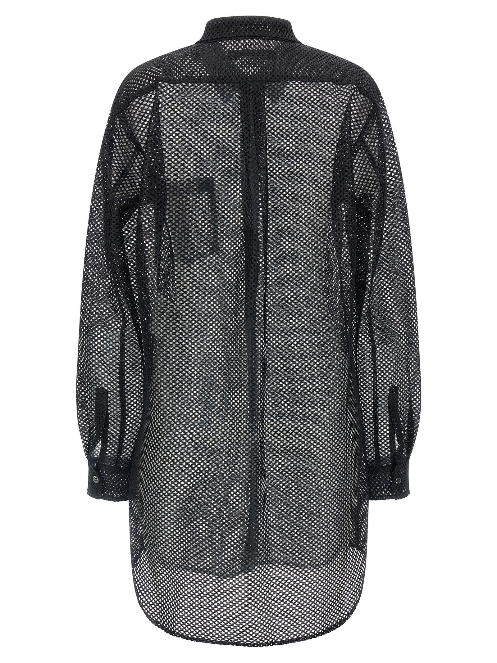 Comme Des Garcons Black Mesh Shirt Black
