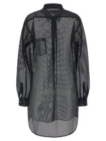 Comme Des Garcons Black Mesh Shirt Black