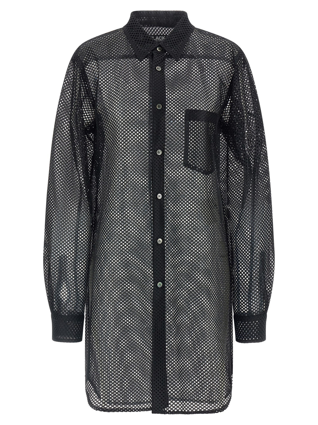 Comme Des Garcons Black Mesh Shirt Black