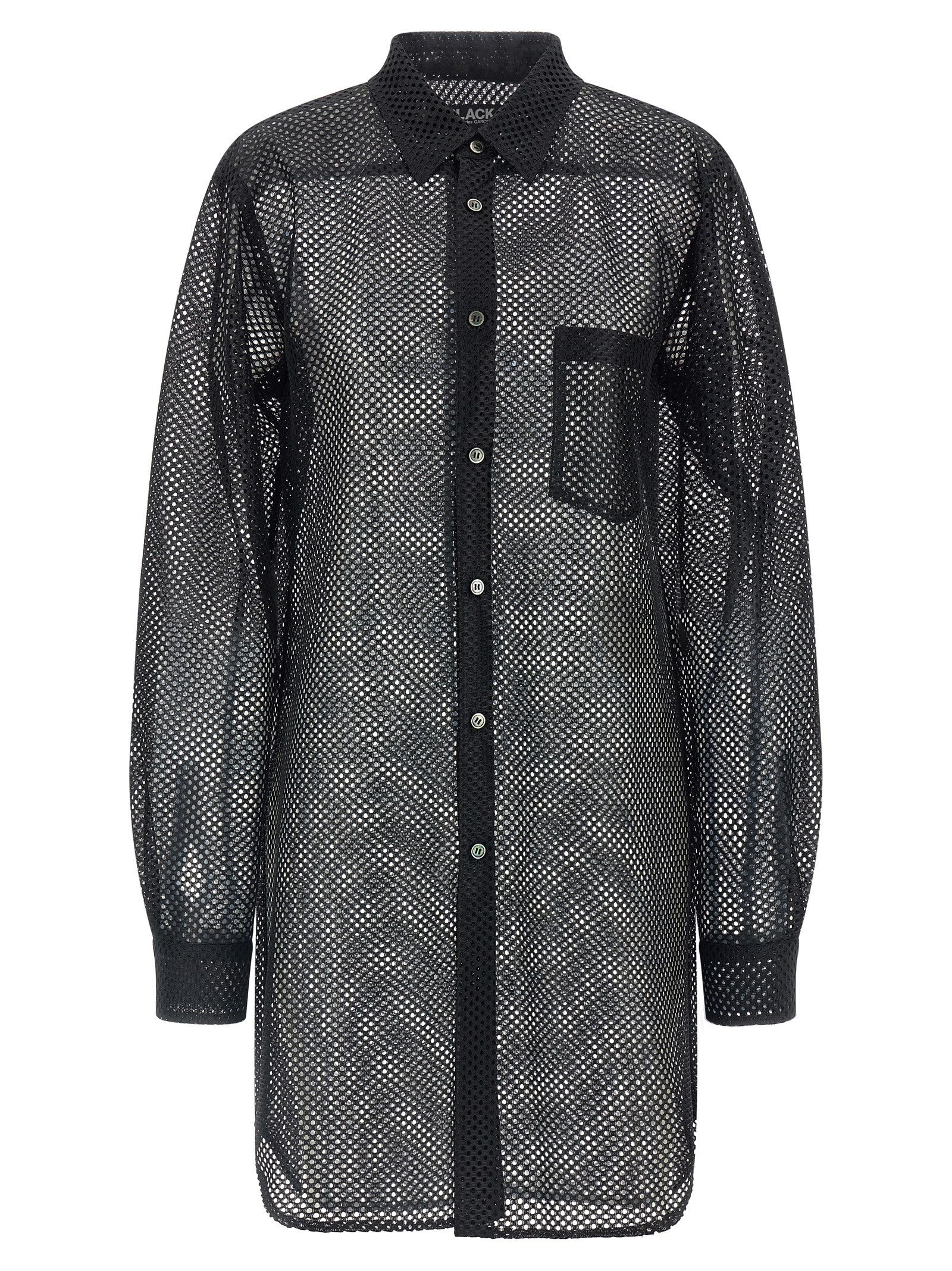 Comme Des Garcons Black Mesh Shirt Black