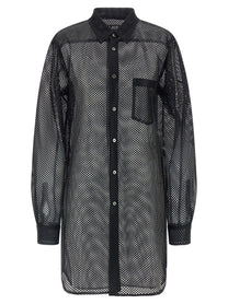 Comme Des Garcons Black Mesh Shirt Black