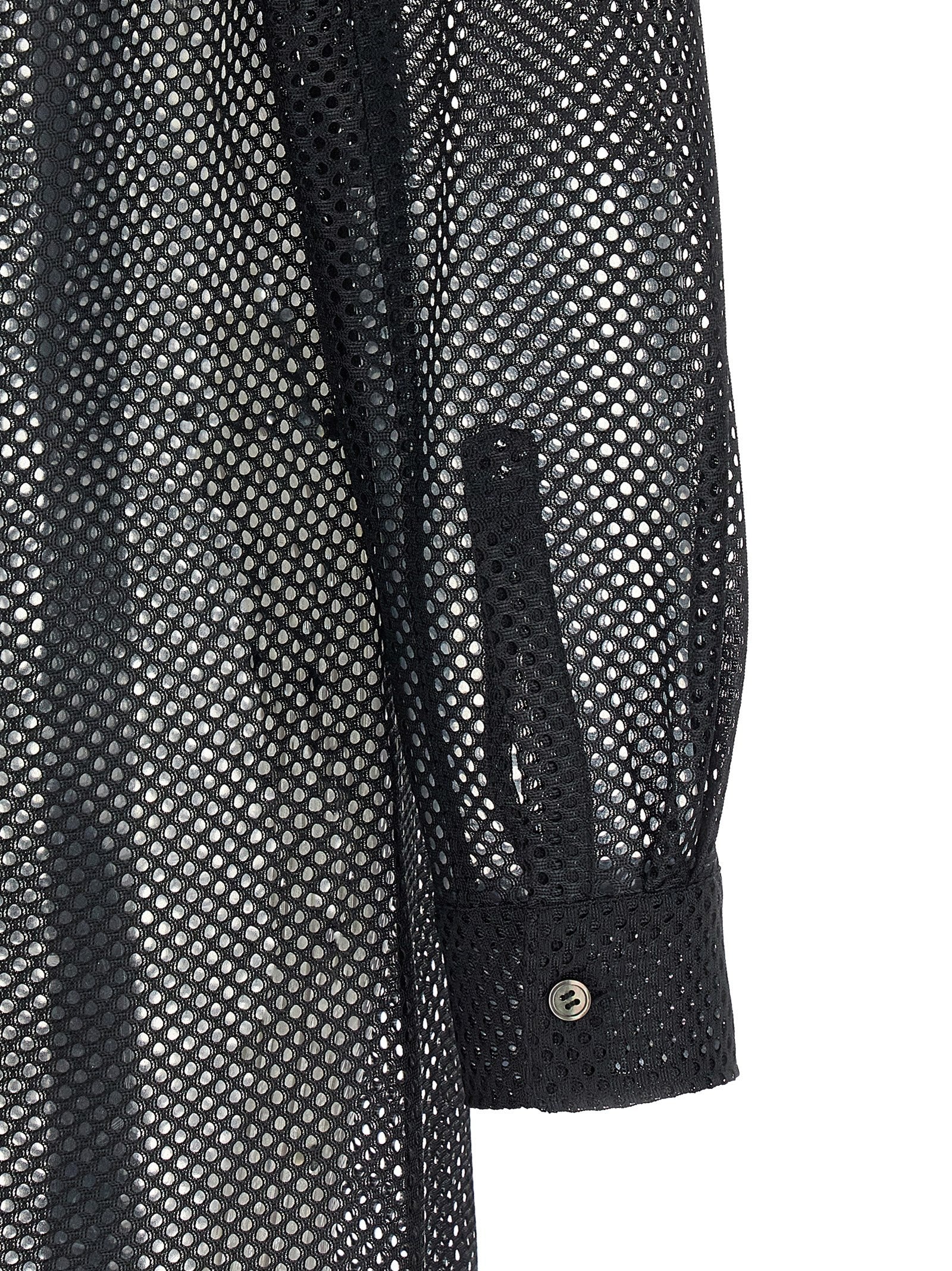 Comme Des Garcons Black Mesh Shirt Black