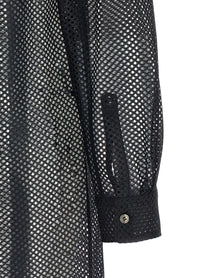 Comme Des Garcons Black Mesh Shirt Black
