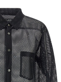 Comme Des Garcons Black Mesh Shirt Black