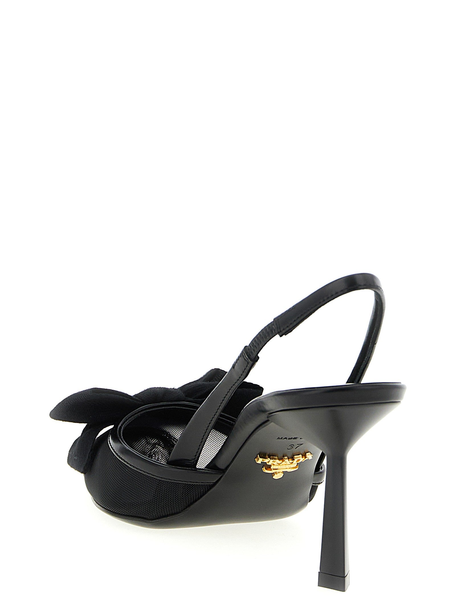 PRADA Mesh Slingback Black