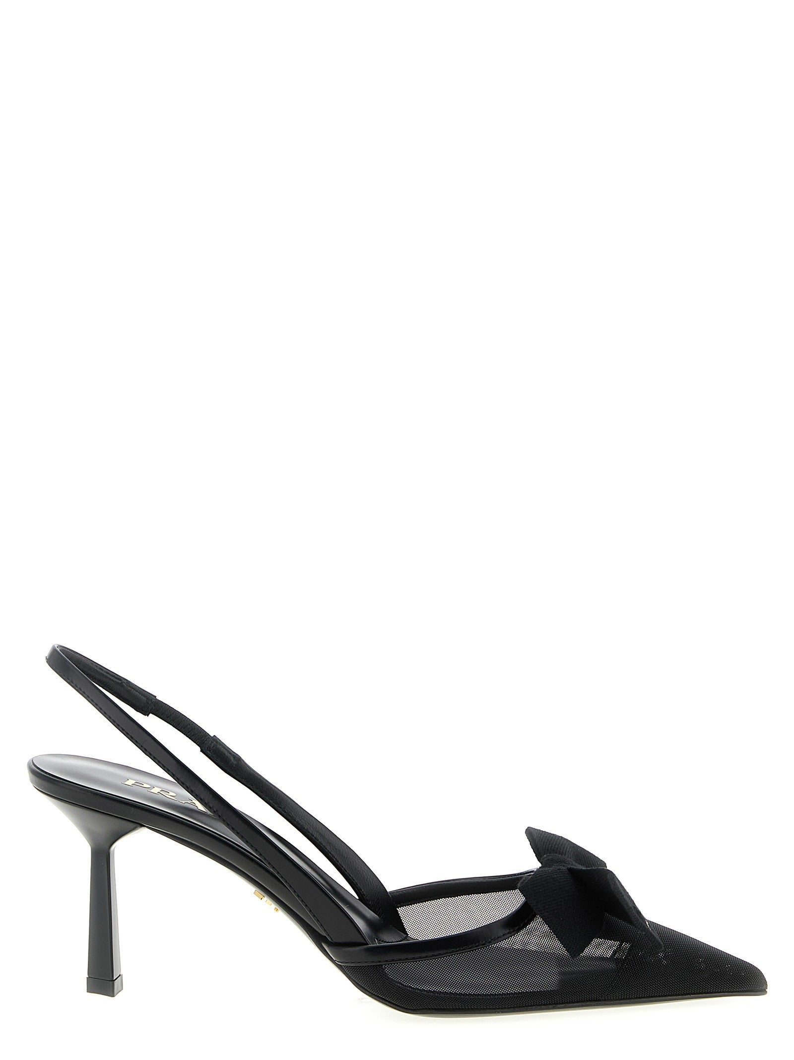 PRADA Mesh Slingback Black
