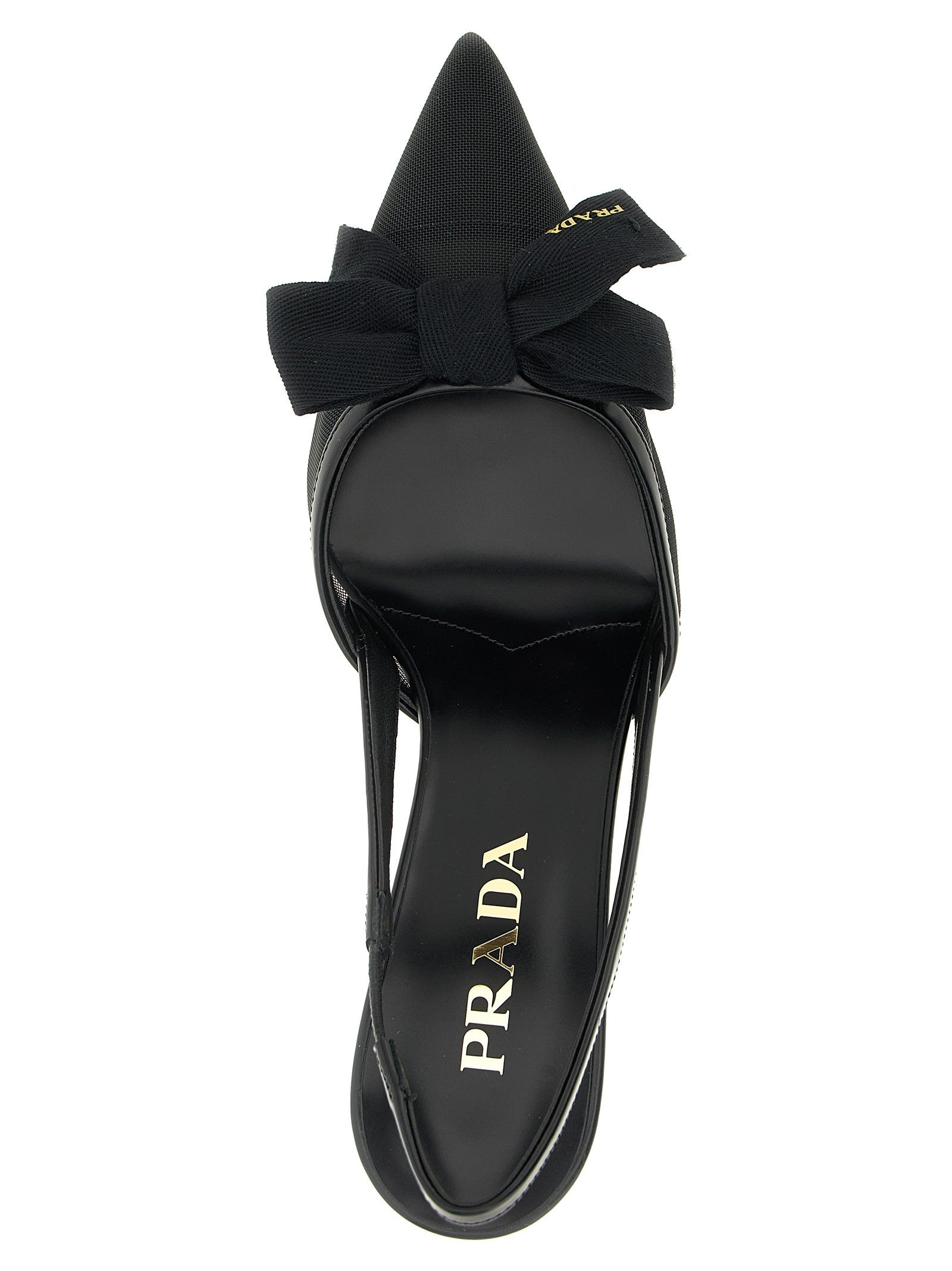 PRADA Mesh Slingback Black
