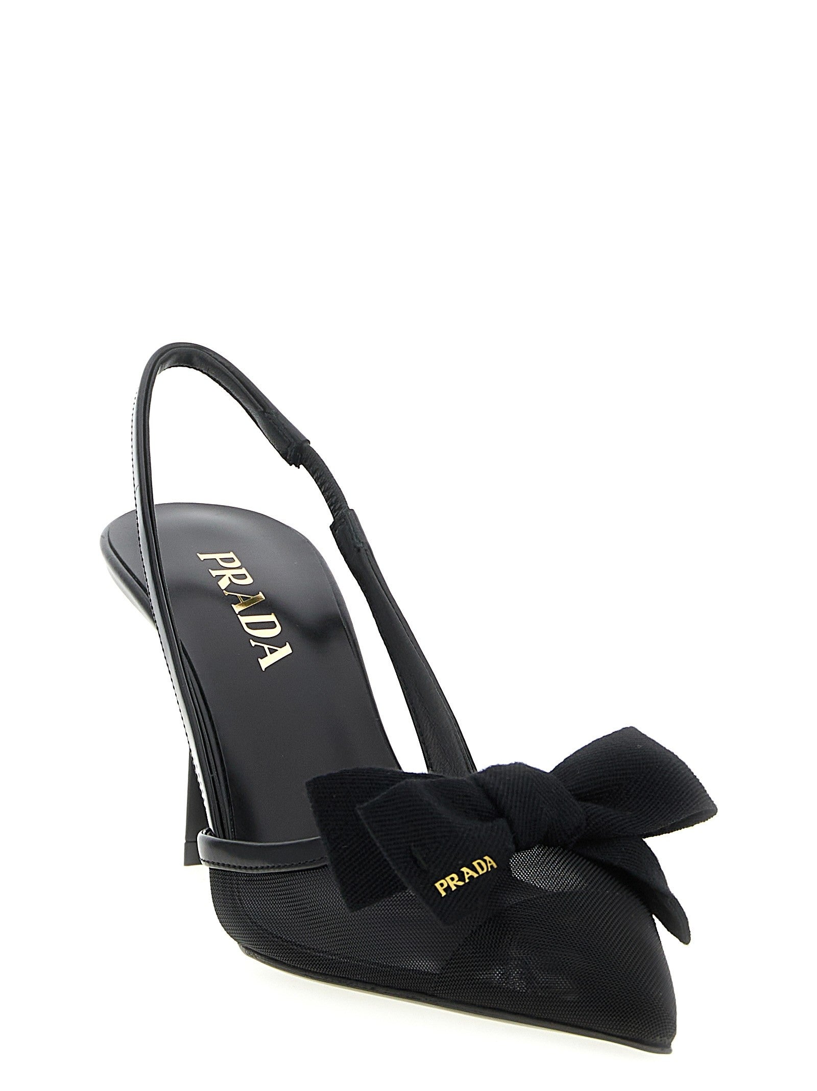 PRADA Mesh Slingback Black