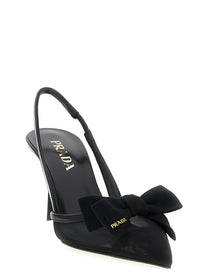 PRADA Mesh Slingback Black