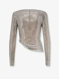 self-portrait Women's Mesh Top Grey
