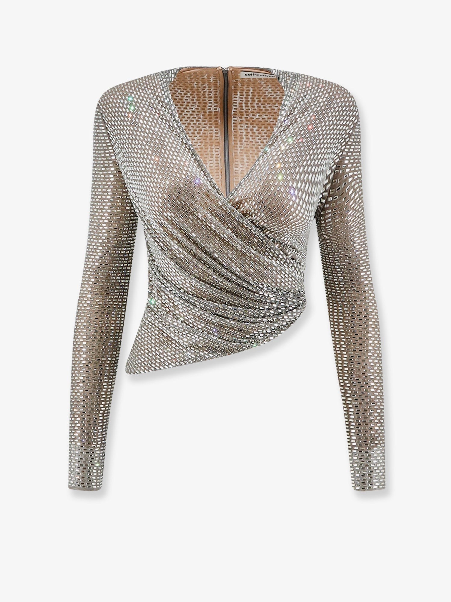 self-portrait Women's Mesh Top Grey