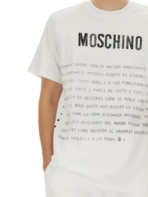 Moschino Men's Message Print Shirt White