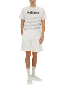 Moschino Men's Message Print Shirt White