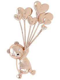 Max Mara Women's Metal and Rhinestone Brooch Gold