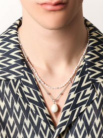 Valentino Men's Metal Necklace White