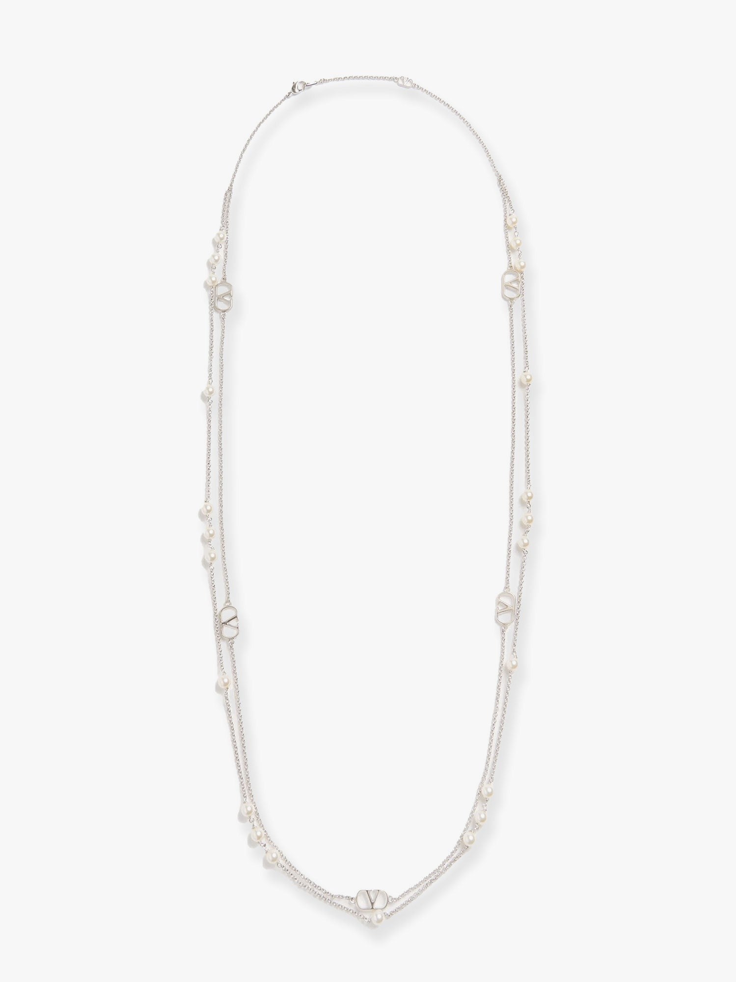 Valentino Men's Metal Necklace Silver