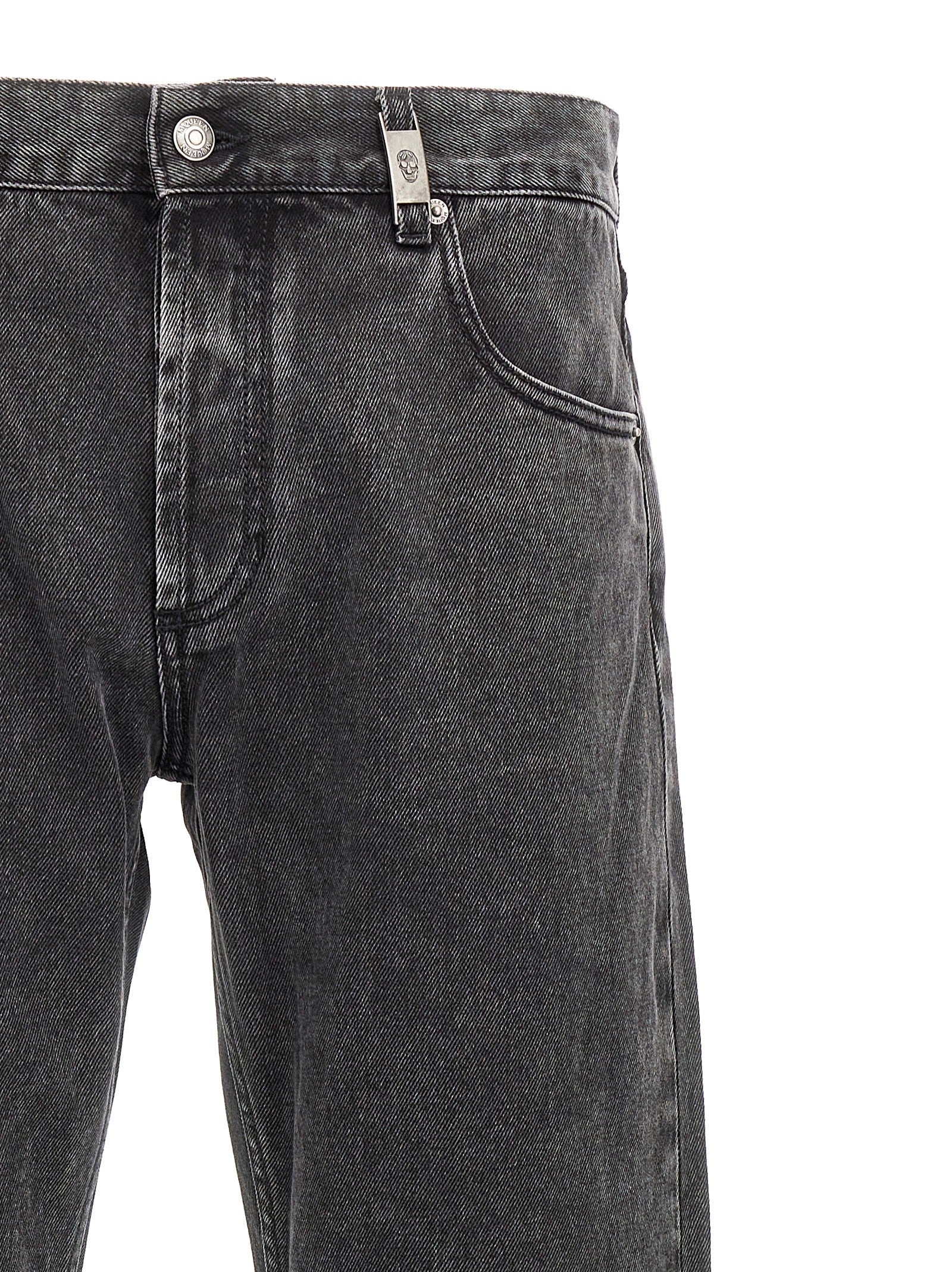 Alexander McQueen Metal Plate Jeans Black