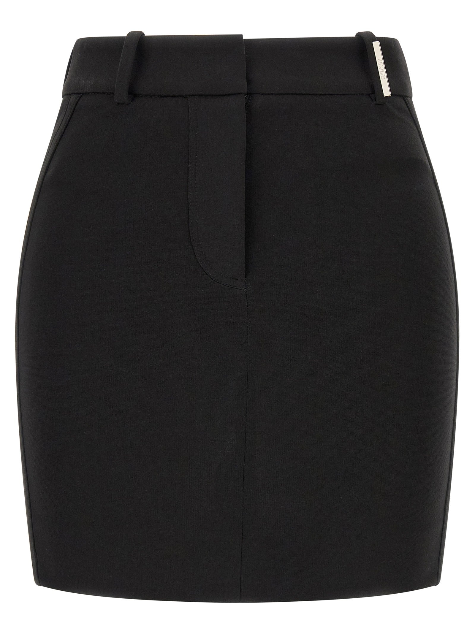 The Attico Metal Plate Skirt Black