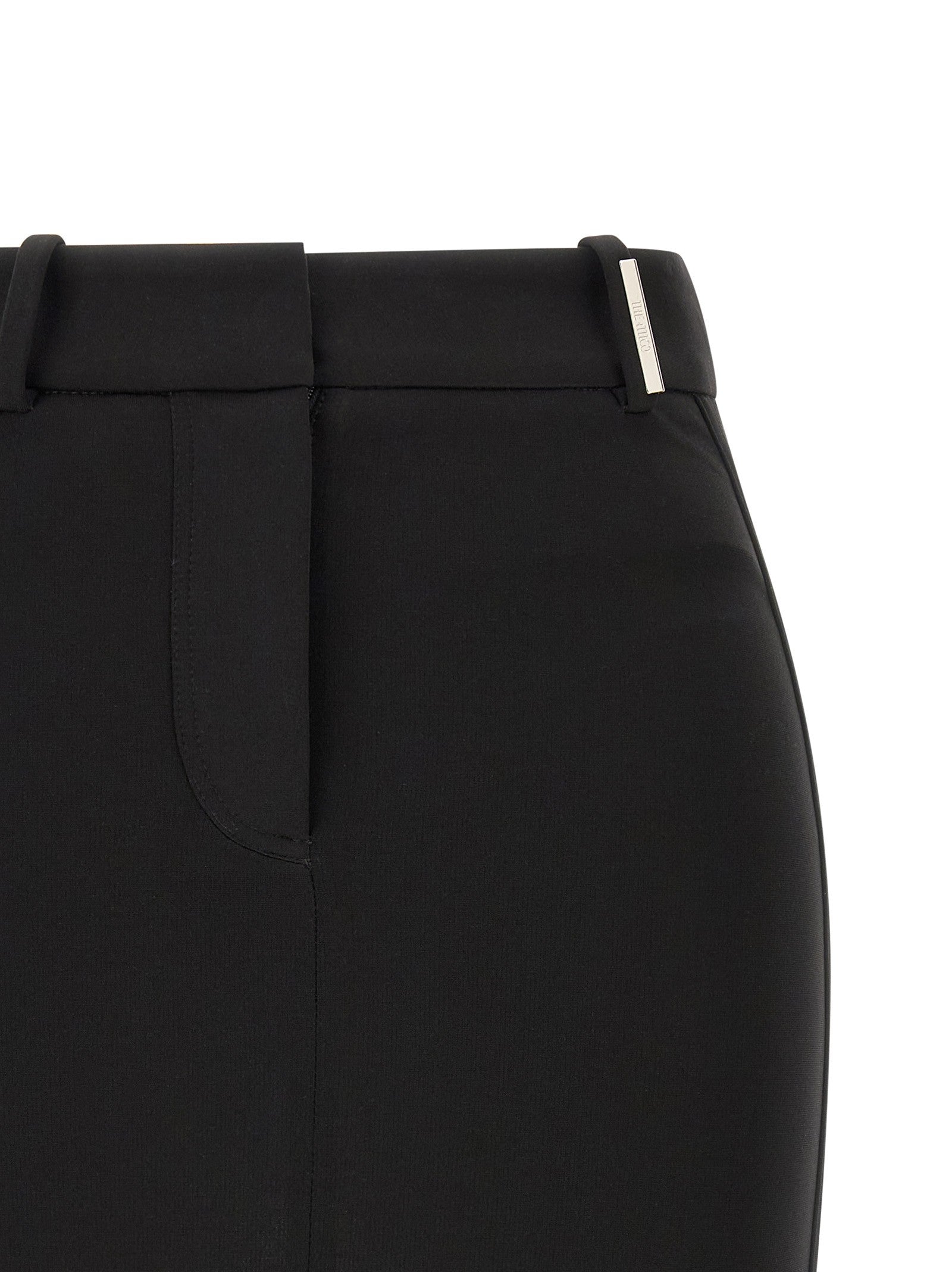 The Attico Metal Plate Skirt Black