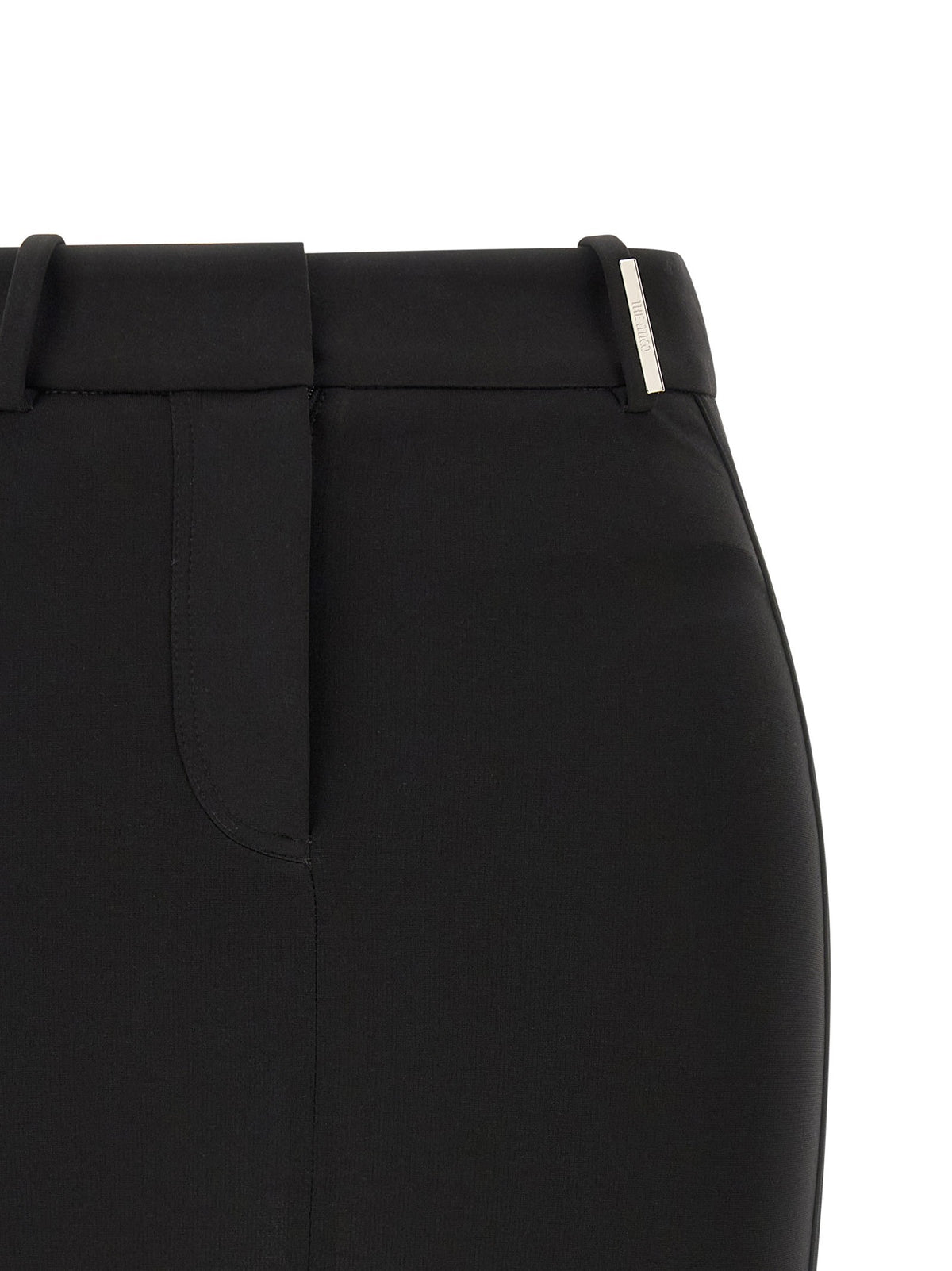 The Attico Metal Plate Skirt Black, view 3