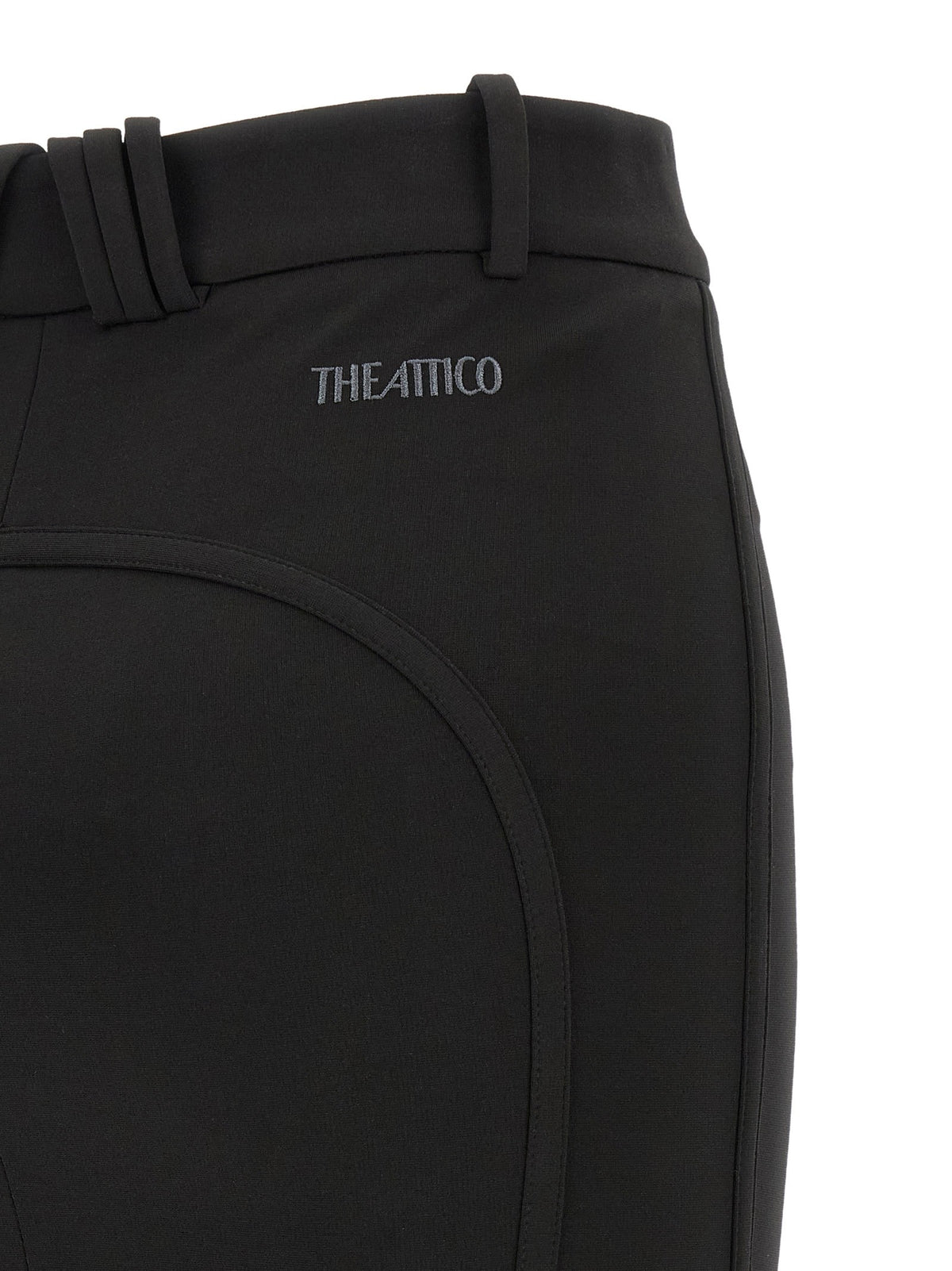 The Attico Metal Plate Skirt Black, view 4
