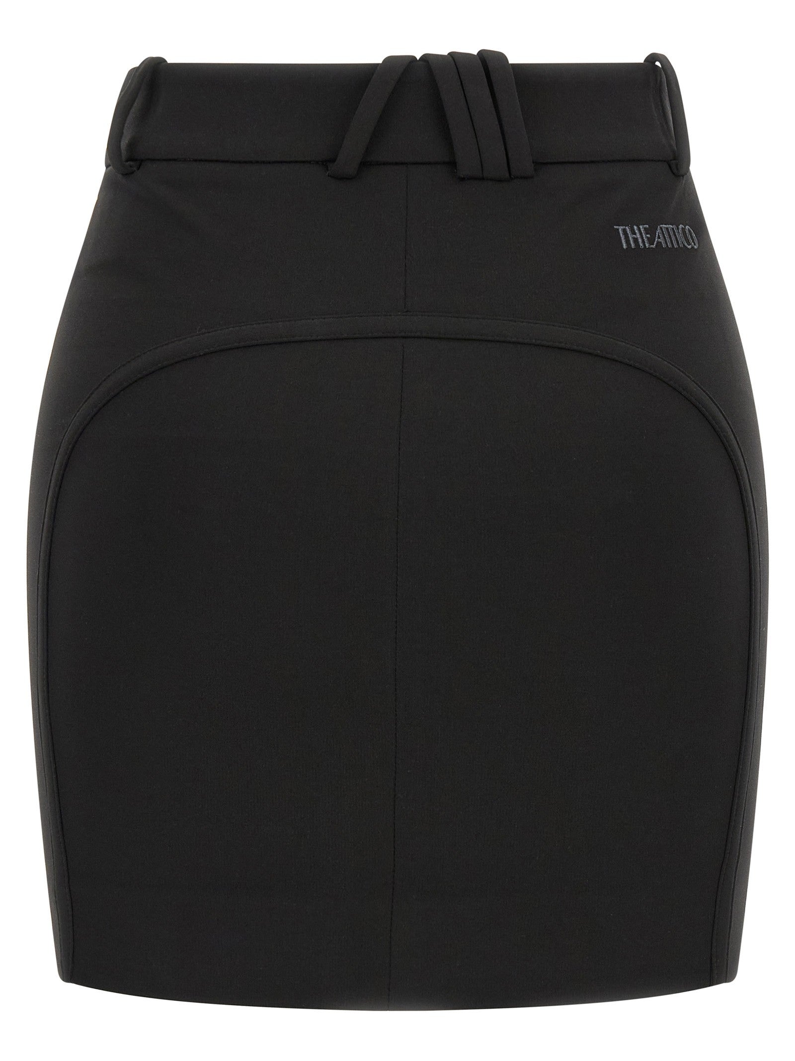 The Attico Metal Plate Skirt Black