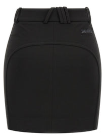 The Attico Metal Plate Skirt Black