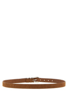 Brunello Cucinelli Metal Toe Cap Belt Brown, view 2