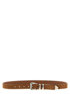 Brunello Cucinelli Metal Toe Cap Belt Brown