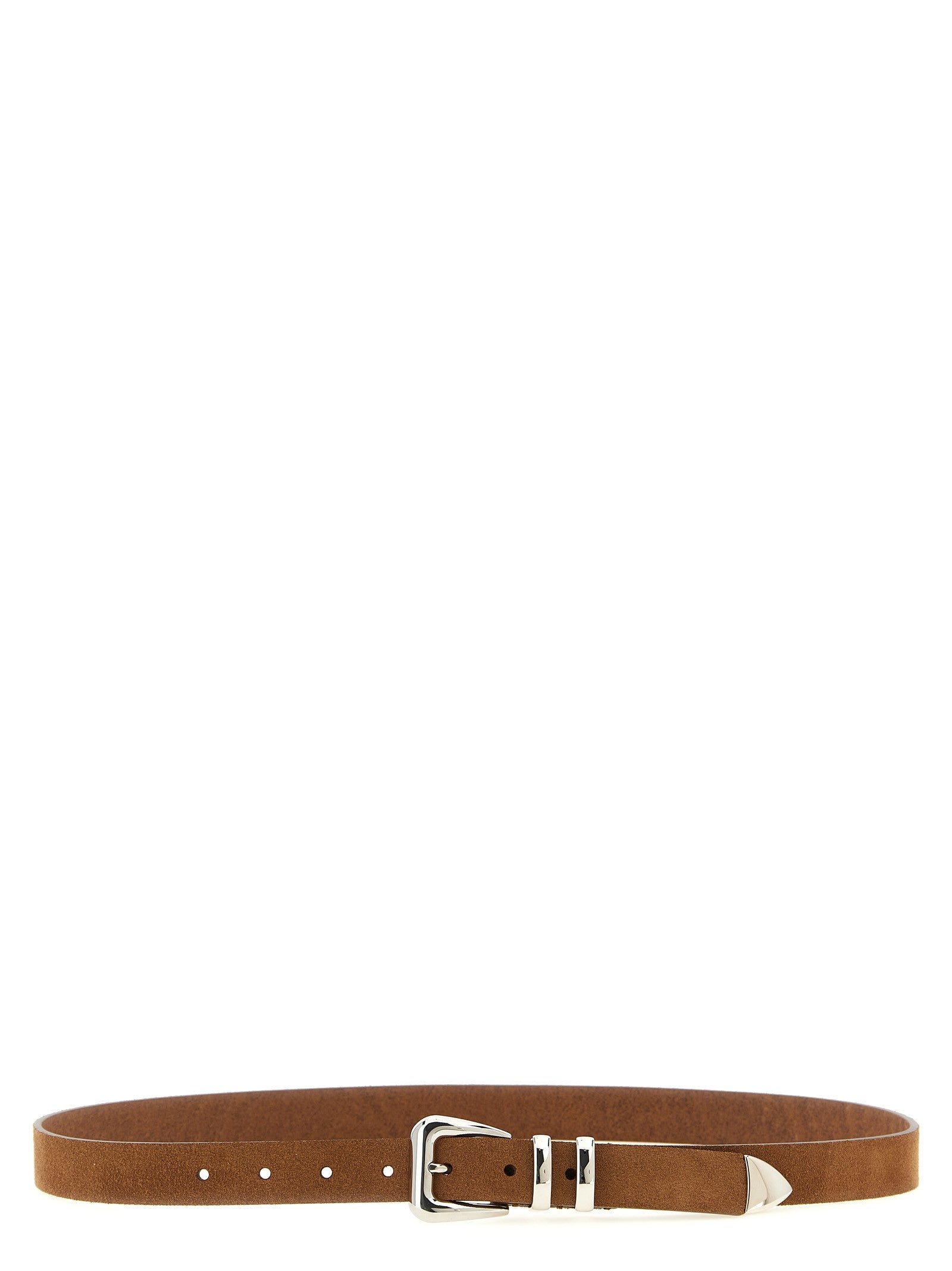 Brunello Cucinelli Metal Toe Cap Belt Brown