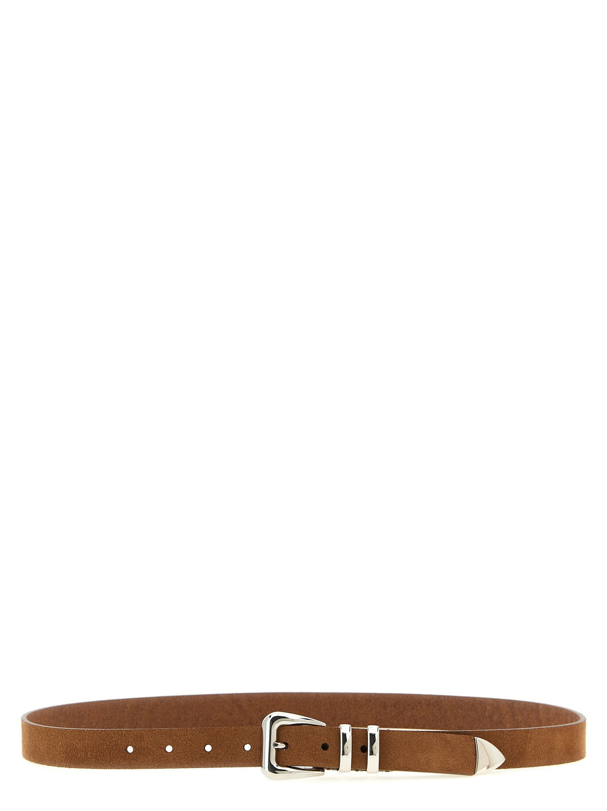 Brunello Cucinelli Metal Toe Cap Belt Brown