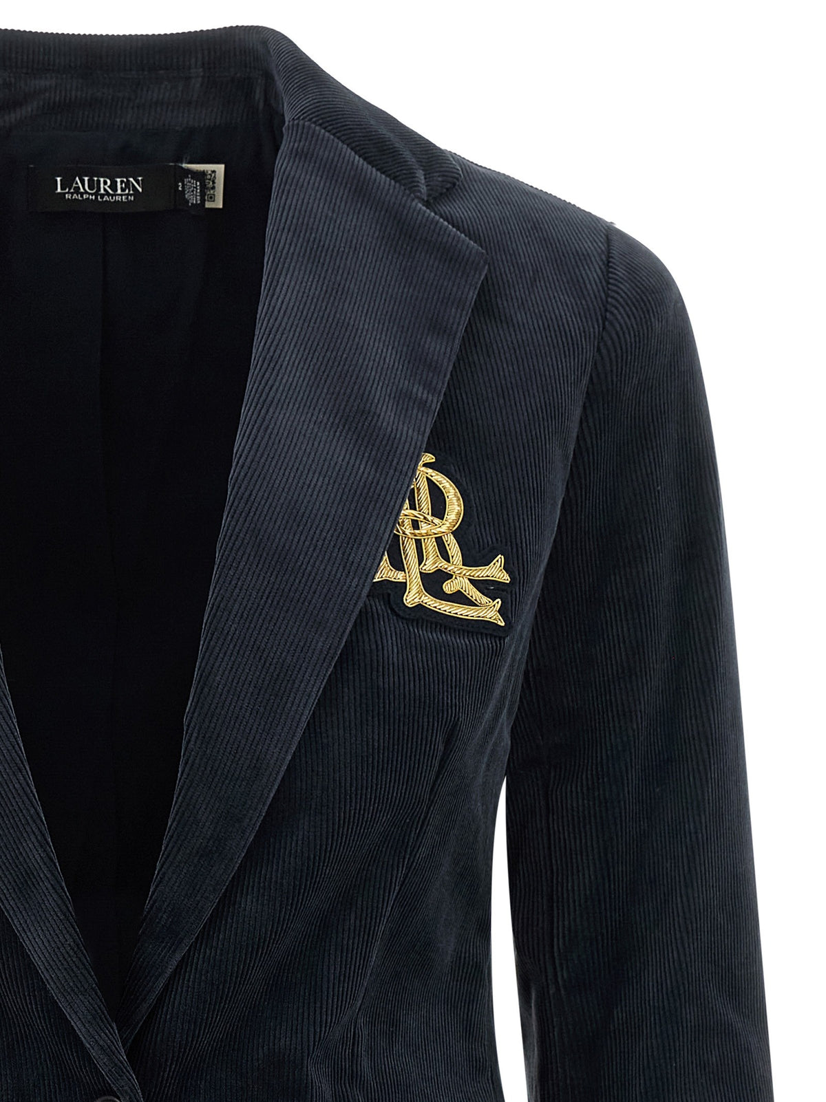 Lauren Ralph Lauren Metal Wire Embroidery Blazer Blue