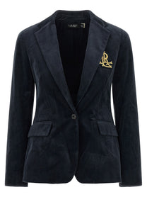 Lauren Ralph Lauren Metal Wire Embroidery Blazer Blue