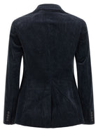 Lauren Ralph Lauren Metal Wire Embroidery Blazer Blue