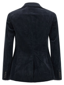 Lauren Ralph Lauren Metal Wire Embroidery Blazer Blue