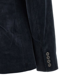 Lauren Ralph Lauren Metal Wire Embroidery Blazer Blue