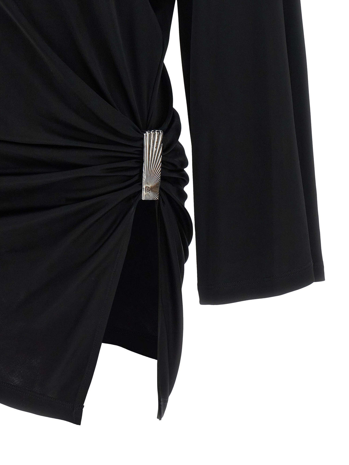 The Attico Metallic Detail Dress Black