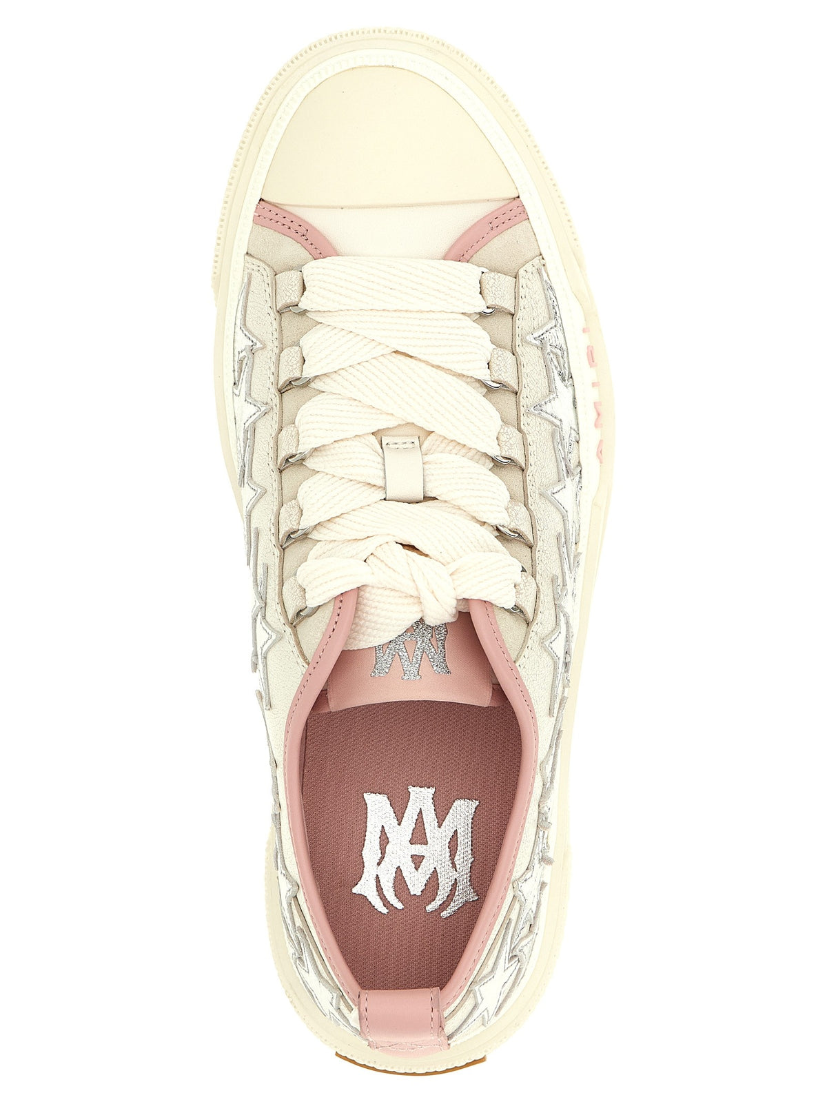 AMIRI Metallic Stars Court Low Sneakers Gold, view 4